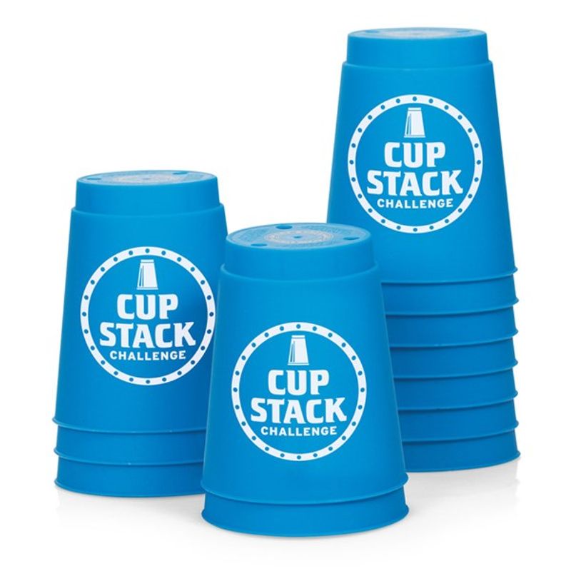 Cup Stack Challenge Set - 12 Plastic Cups