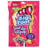 Becky's Big Foot Sour Dip Lollipop 5pk | Love with sour powder