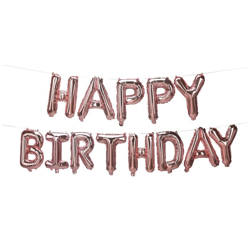 Foil balloons Happy Birthday Rose gold 40cm