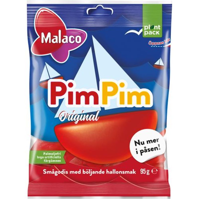 Malaco Pimpim Raspberry Boats 95g