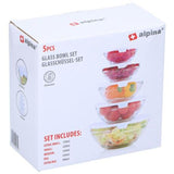 Alpina Glassboller med hvite lokk 5pk
