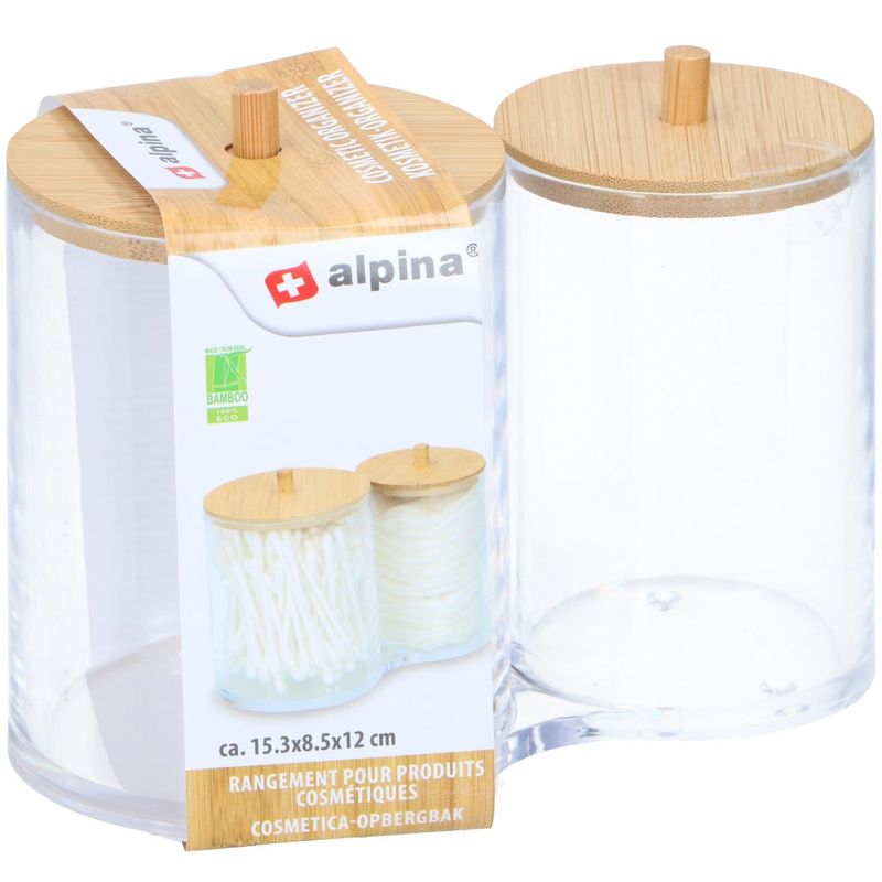 Alpina Double Organiser Box With Bamboo Lid