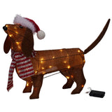 Dachshund Christmas decoration 70cm | 40 LED lights | Cozy Christmas decoration with lights