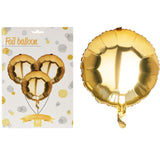10pcs Round Foil Balloons Gold Color | 46cm