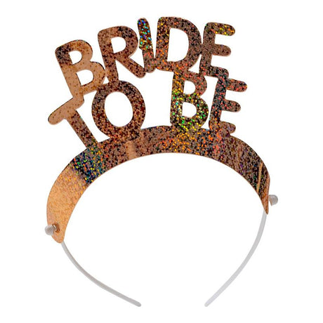 Bride To Be og Team Bride Tiara, 6 stk, Rosegull