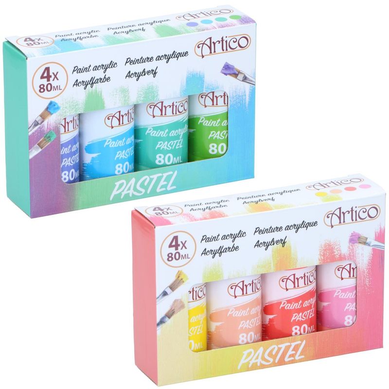 Artico Pastel Acrylic Paint, 4pk x 80ml | 2 ass