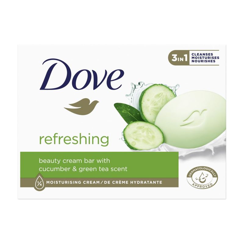 Dove creamy refreshing soap bars 2×90 g