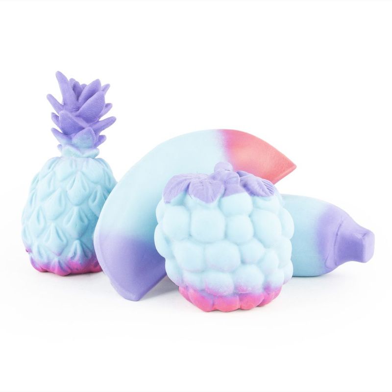 Regnbue elastisk frukt stressleke 8cm | Klemmeleke | Gogopo