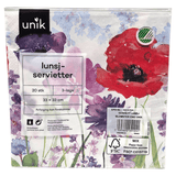 Napkins Flowers Meadow 20pk 3 - layers | 33x33cm | Unique