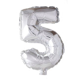 Tinka Foil Number Balloons Silver 41 cm