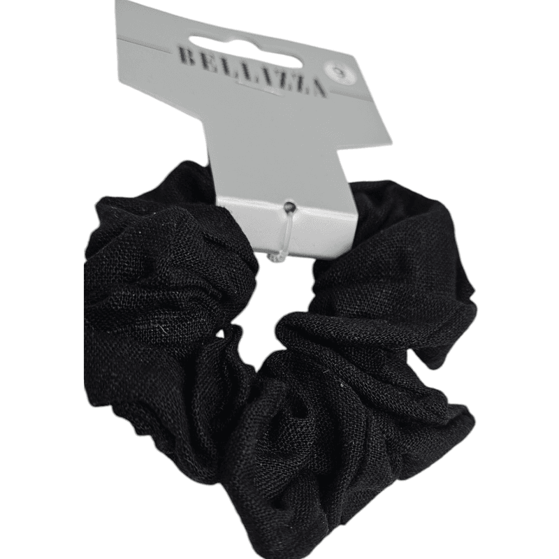 Stor Scrunchie - Bellizza | Sort matt stoff | Skånsom