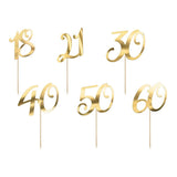 Cake Decoration Numbers Gold