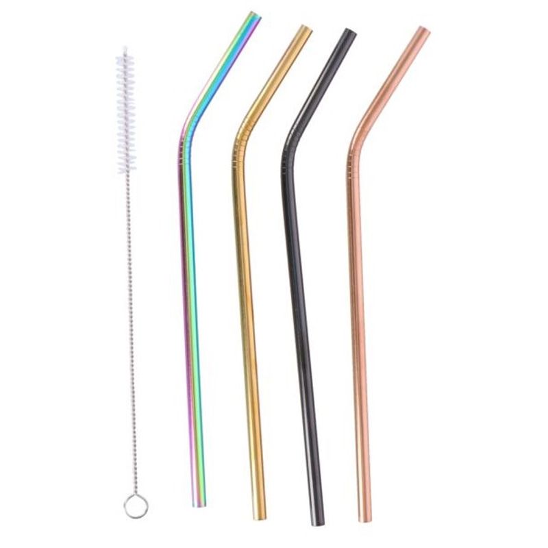 Alpina Stainless Steel Straws | 4pk with washing brush