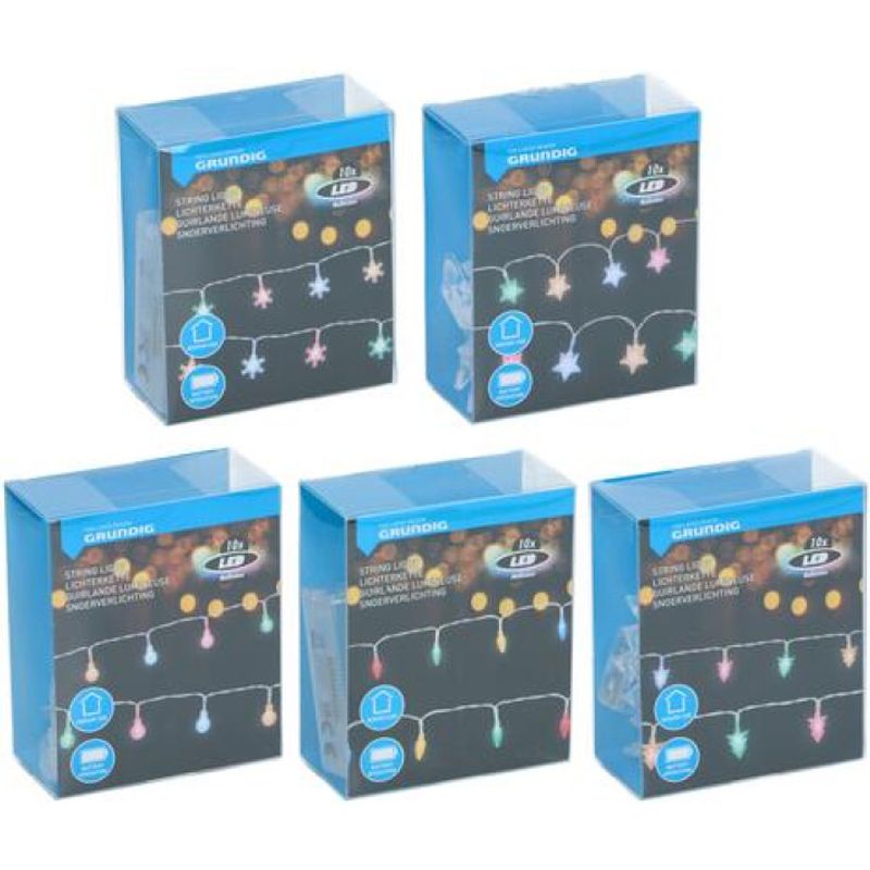 Grundig Xmas LED - slynge 10 LED | 5 Assorterte Motiver | 30 cm