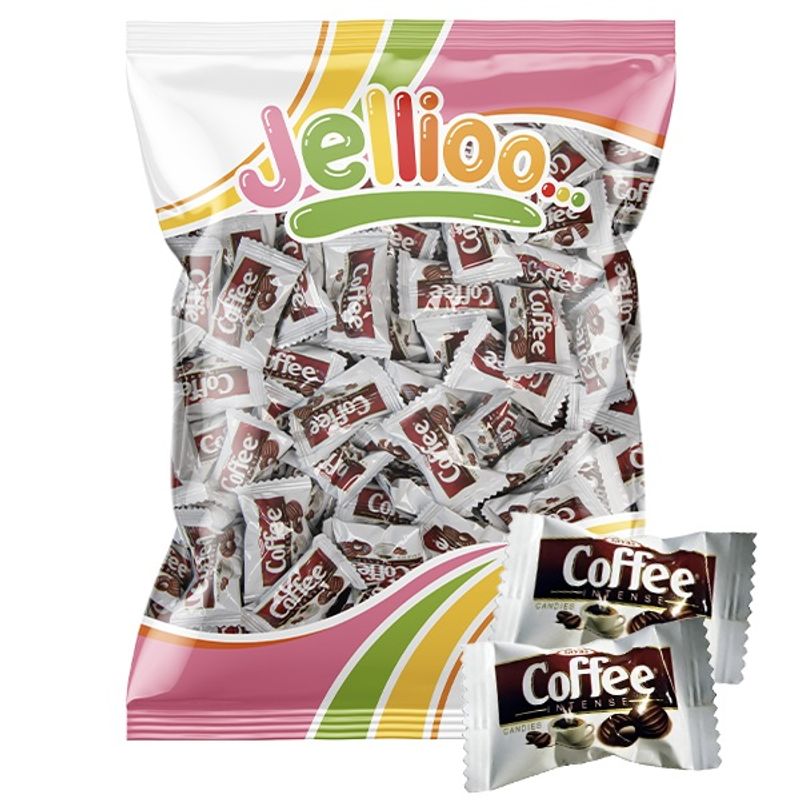 Jellioo Coffee Intense 1kg | Coffee caramels with filling in large pack