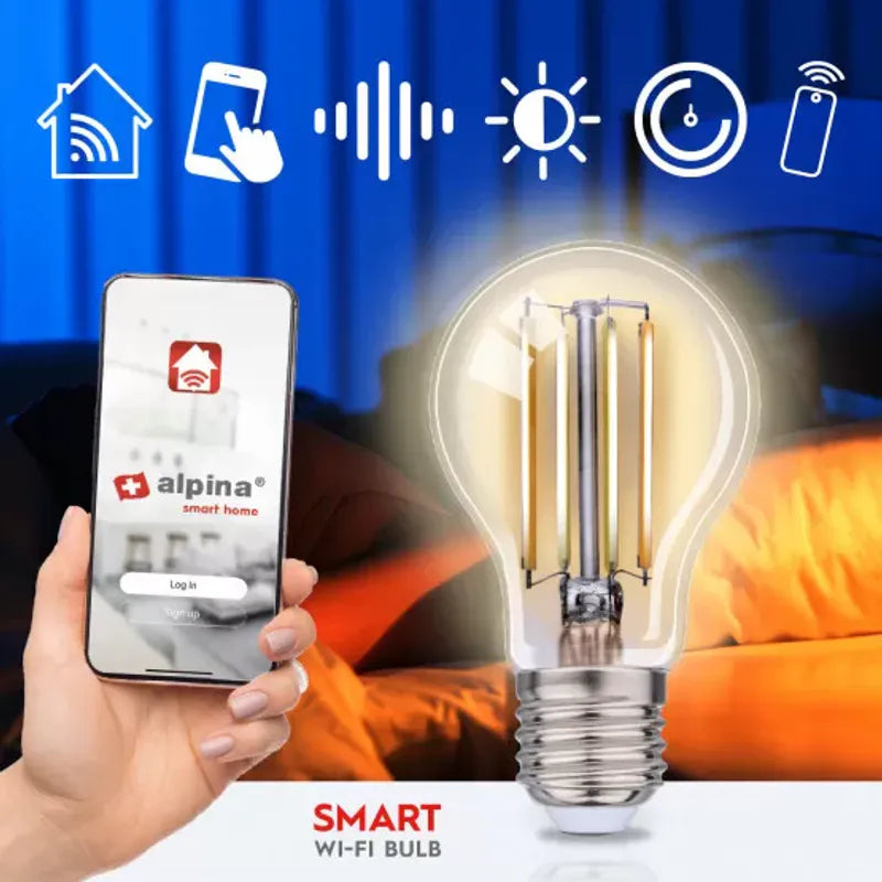 Alpina WiFi Smart E27 LED 7W Warm White | Easy Light Control