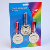 Medaljer gull 3pk 60mm