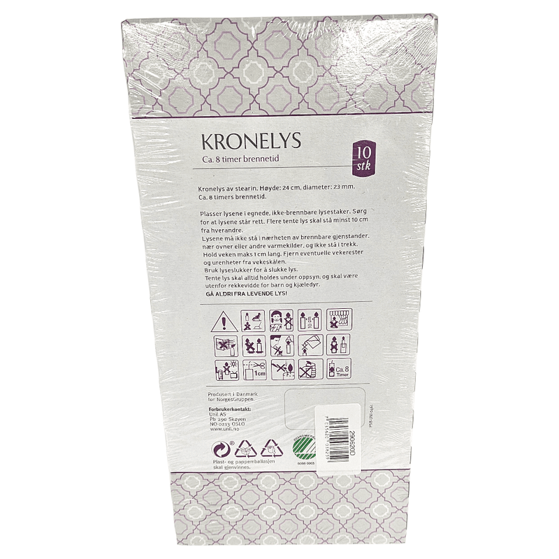 Red crown candles 10pk 24cm | Nordic Ecolabelled candles | Unique