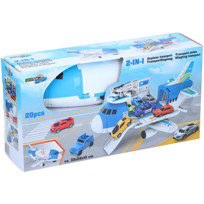 Transport Plane Construction Set with 2 Cars