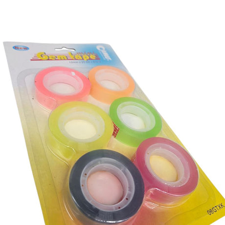 Teipruller i ulike farger 6pk | Kontor og organisering