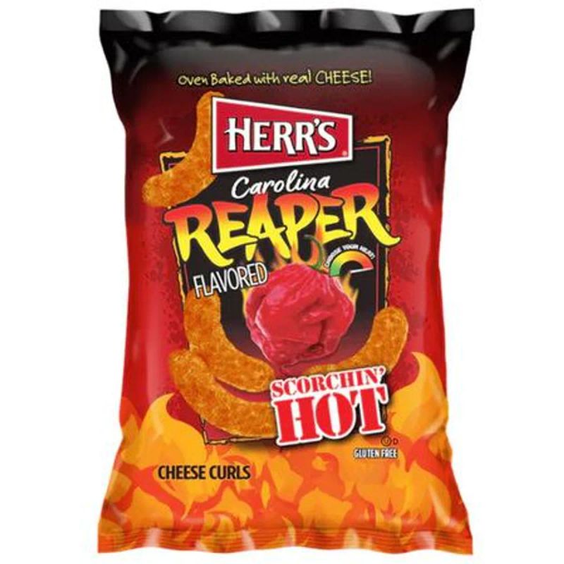 Herr's Carolina Reaper 170g | Ekstremt sterk ostepopp