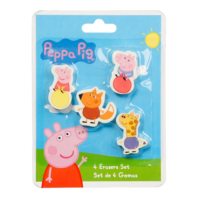 Peppa Pig eraser 4pk | Licensed stationery