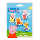 Peppa Pig eraser 4pk | Licensed stationery