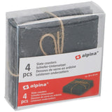 4pk Glassbrikker i Skifer fra Alpina