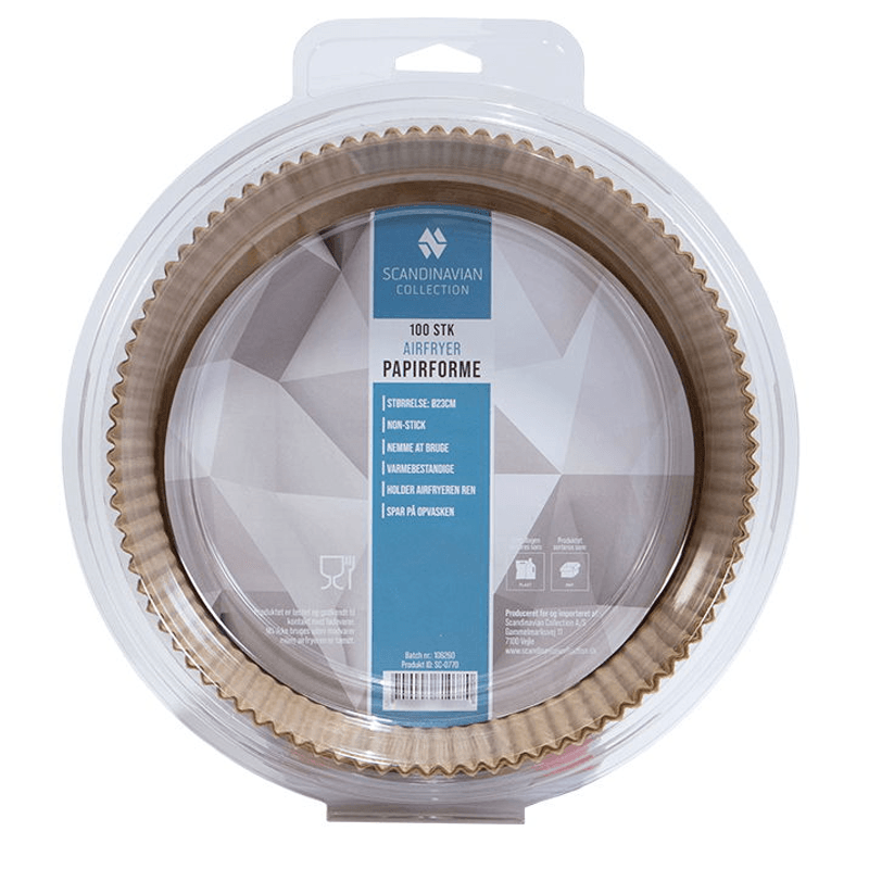 Airfryer papirformer runde 100stk 23cm