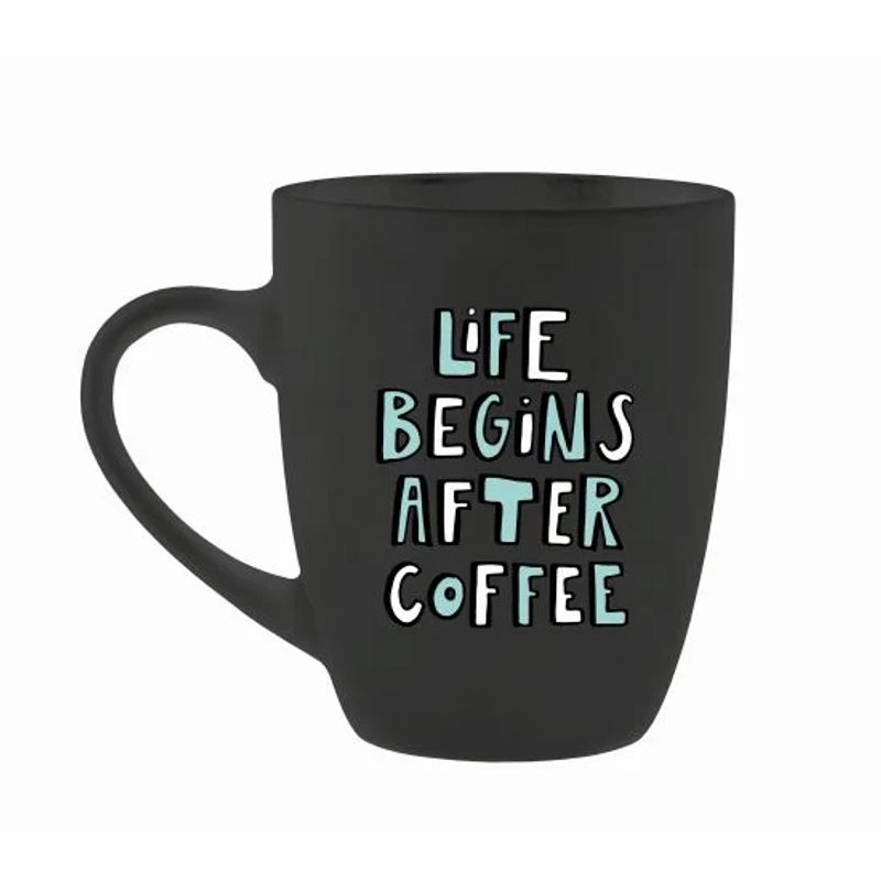 Tinka krus 3pk | Life begins after coffee | Matt sort