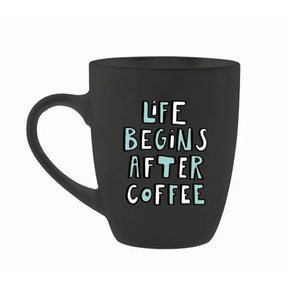 Tinka krus 3pk | Life begins after coffee | Matt sort