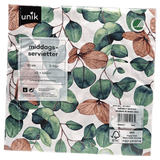 Napkins Green Leaves 20pk 3-ply | 40x40cm | Unique