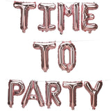 Foil balloons Time To Party Rose gold 40cm