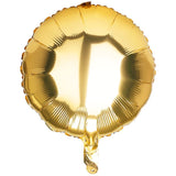 10pcs Round Foil Balloons Gold Color | 46cm
