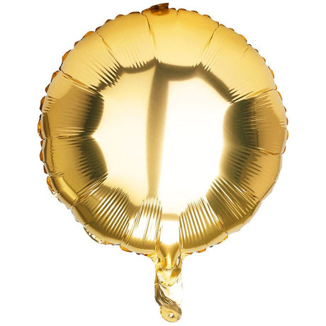 10pcs Round Foil Balloons Gold Color | 46cm