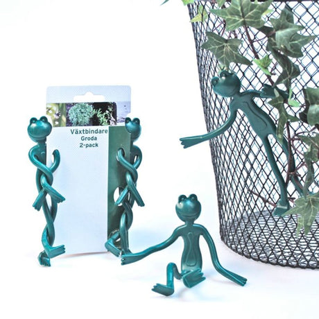 Plantebinder Frosk 2pk | Dekorativ plantestøtte