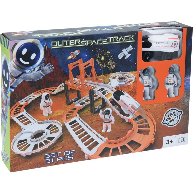 Car track Spaceship | 31 pieces with rocket car and astronauts