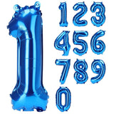 Number Balloons Foil Blue 40cm