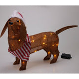 Dachshund Christmas decoration 70cm | 40 LED lights | Cozy Christmas decoration with lights