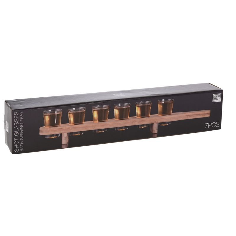 Shot glasses 6 pcs. On plank 45 cm
