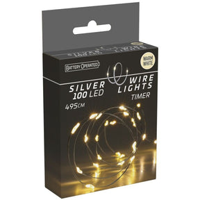Lyslenke 100 LED|Varm hvit|6t Timer