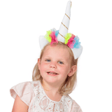 Unicorn Headband | Flower Wreath and Gold Horn | 32 cm