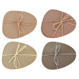 Glass Coasters Metallic Faux Leather 4pk