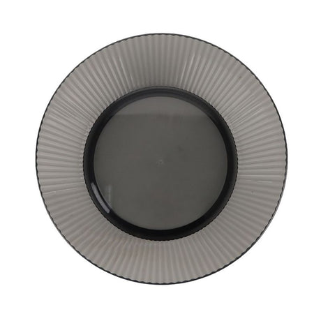 Stripe Serving Bowl 24cm | Soot grey | Perfect for salad and snacks