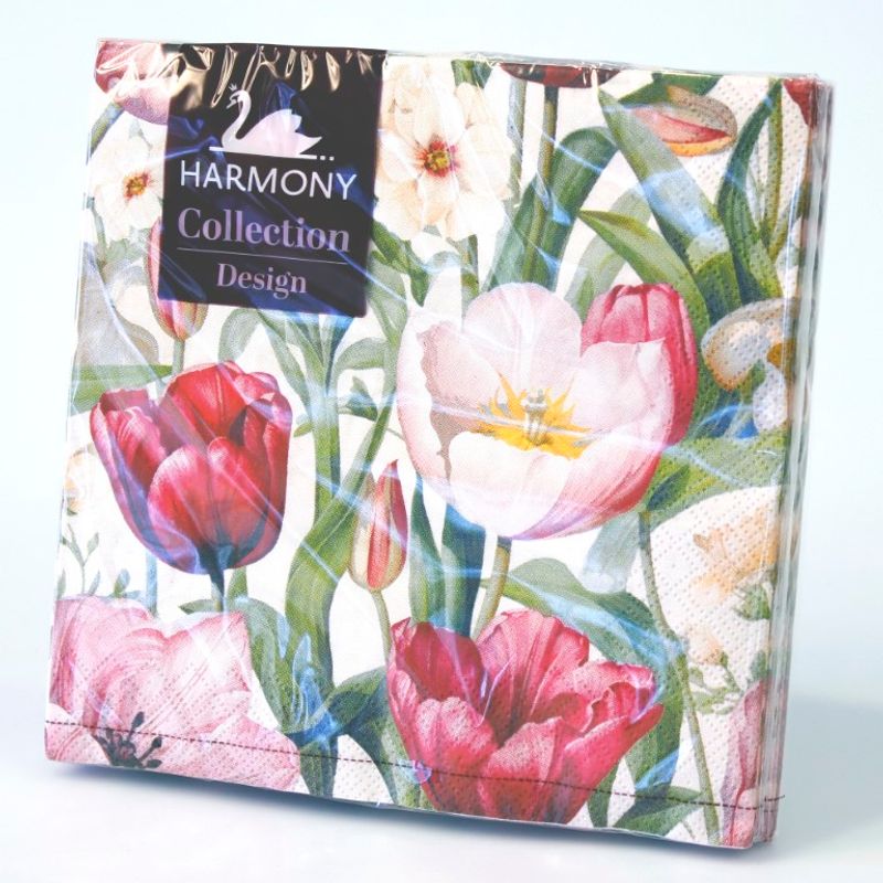 Napkins 20pk | Tulips | 3-layer | Harmony Collection