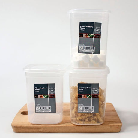 Airtight storage box 3pk | 1L | Tower