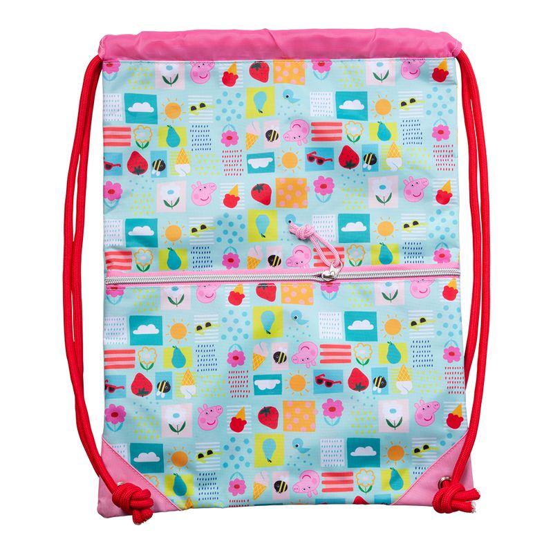 Peppa Pig gym bag for children | Lightweight backpack for school/kindergarten and leisure