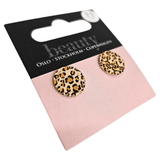 Beauty Earrings leopard gold finish 2pcs