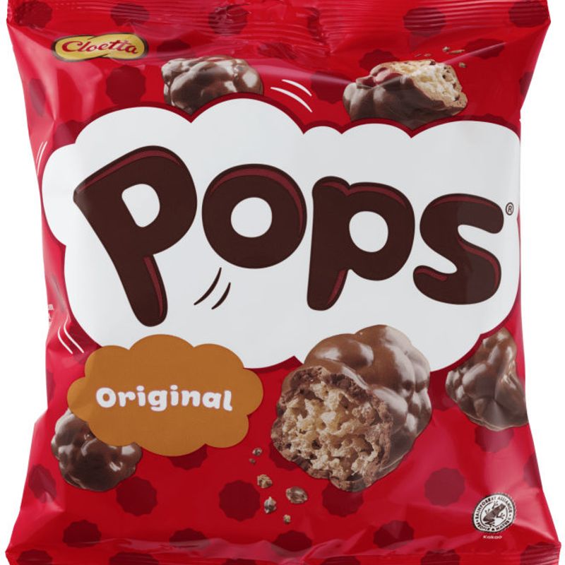 Pops Original 210g from Cloetta | Corn puffs in milk chocolate