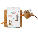 Katteleke Stativ 25cm | Brun / Hvit
